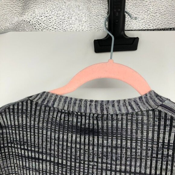 Armani Exchange grey purple space dye button  front rayon cardigan - Picture 5 of 13